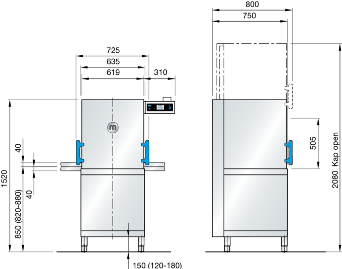 doorschuifvaatwasser M-iClean