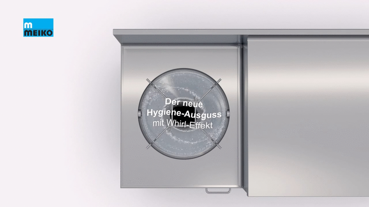 Hygiëne-uitloop met werveleffect Meiko